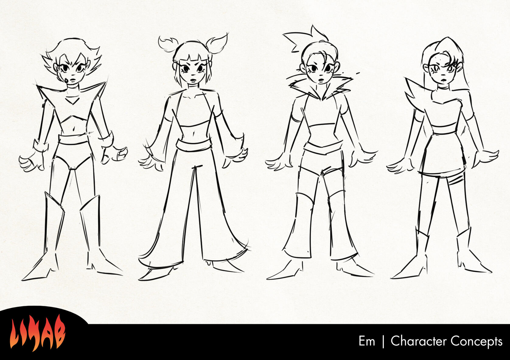 Em Character Concept Sketches