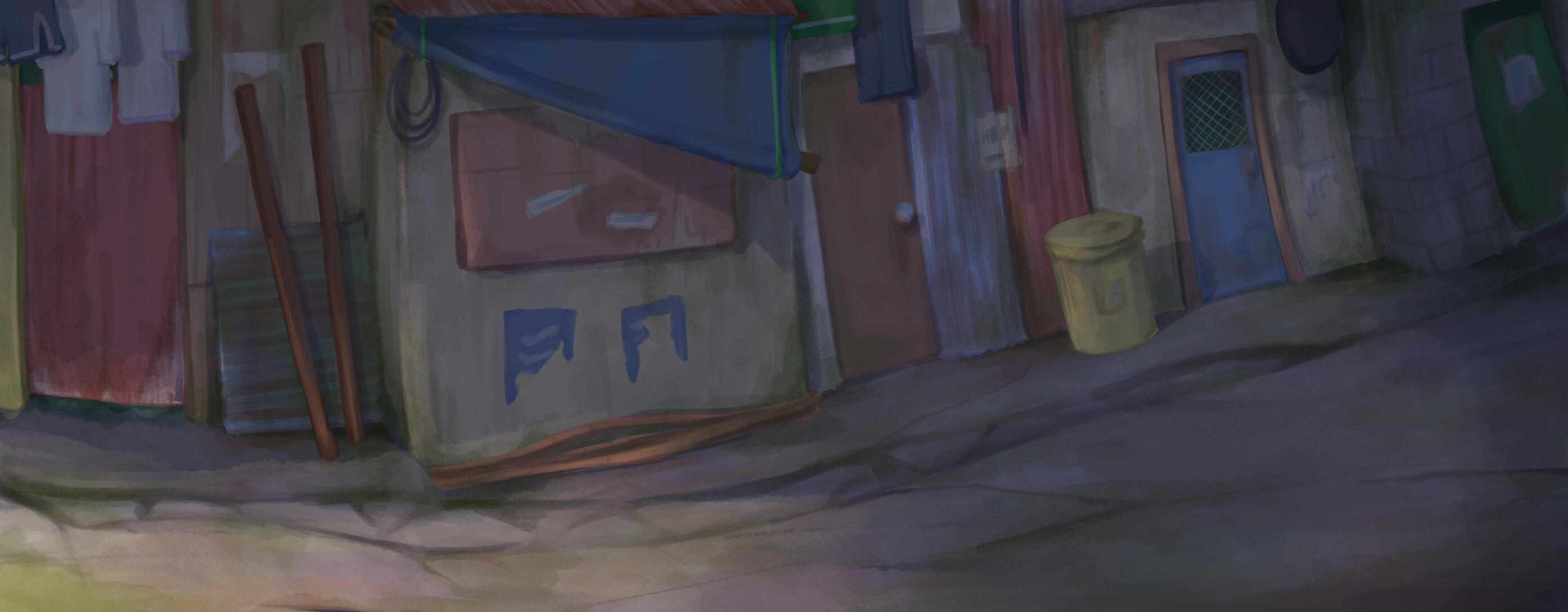 Isa's Street (Night, Panning Shot)